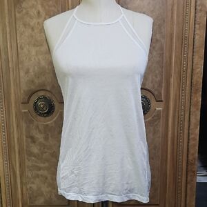 lululemon athletica White High-Neck Racer Back Tank